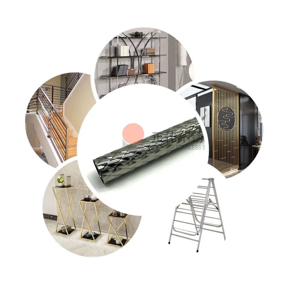 菱形斑纹不锈钢管扶手成效