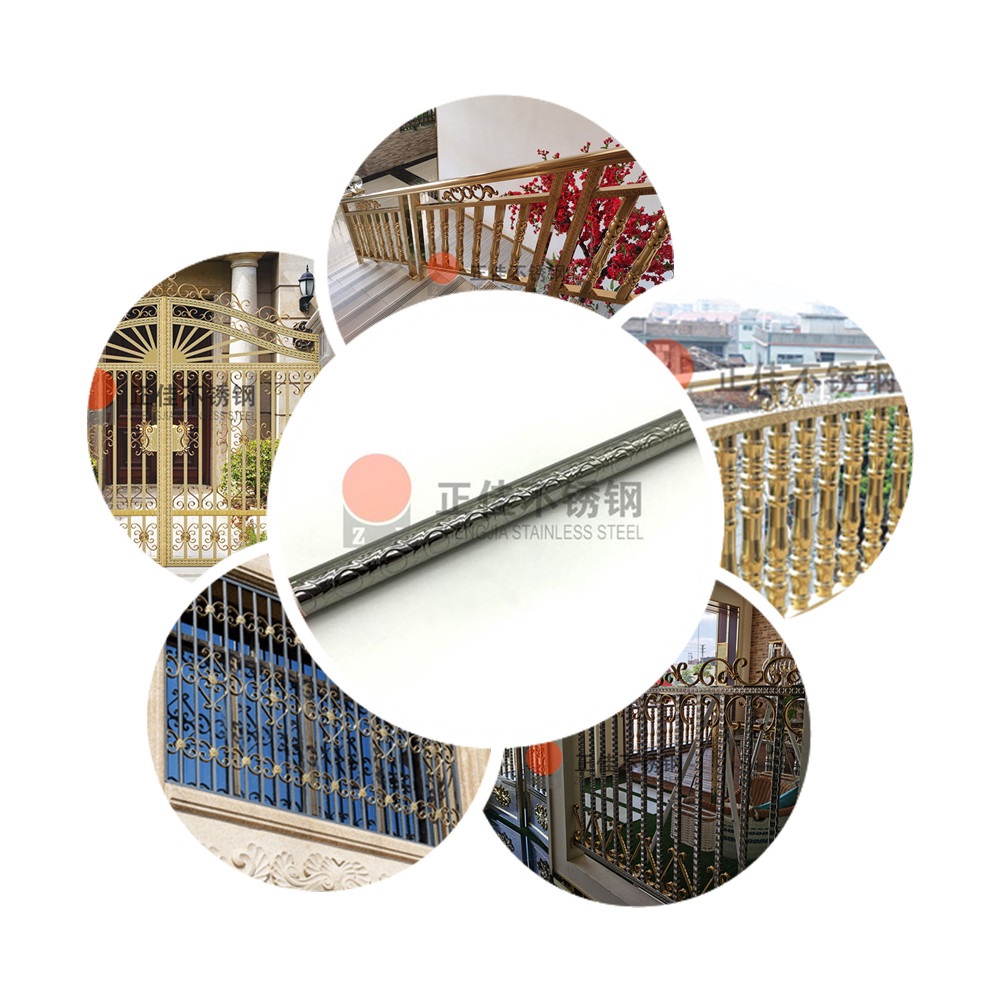 VINBET浩博斑纹不锈钢管装建栏杆成效图