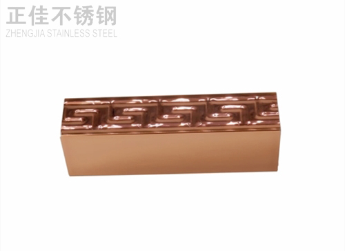 304不锈钢方管玫瑰金斑纹