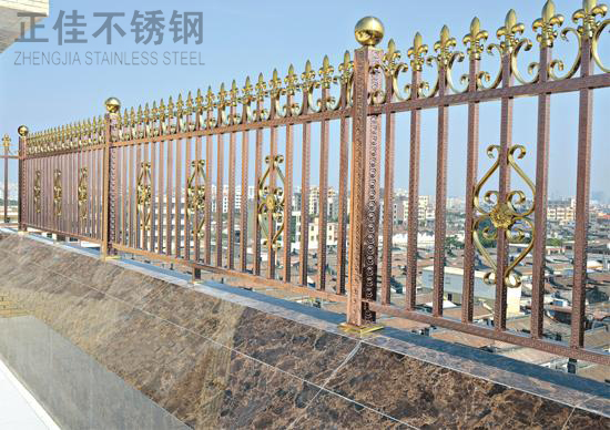 不锈钢元宝斑纹管围栏2