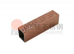 回形斑纹不锈钢管镀玫瑰金