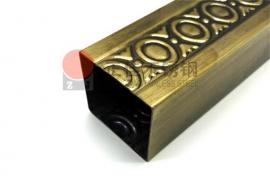 两面元宝斑纹不锈钢管镀古